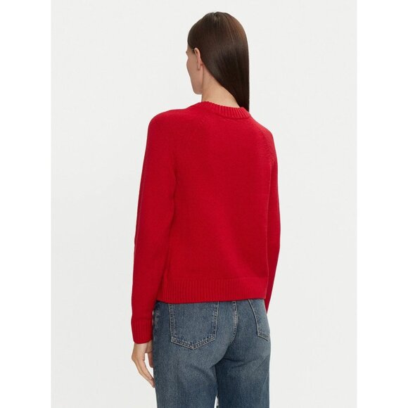 GAP Modern Red Cashsoft Cotton Blend Knit Crew Neck Sweater, Size M - Picture 3 of 16